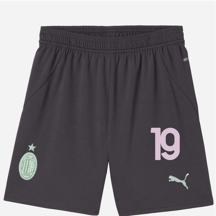 milan third 202425 kids shorts – 19 theo hernández Collection | AC Milan Kits Collection | AC Milan Kits