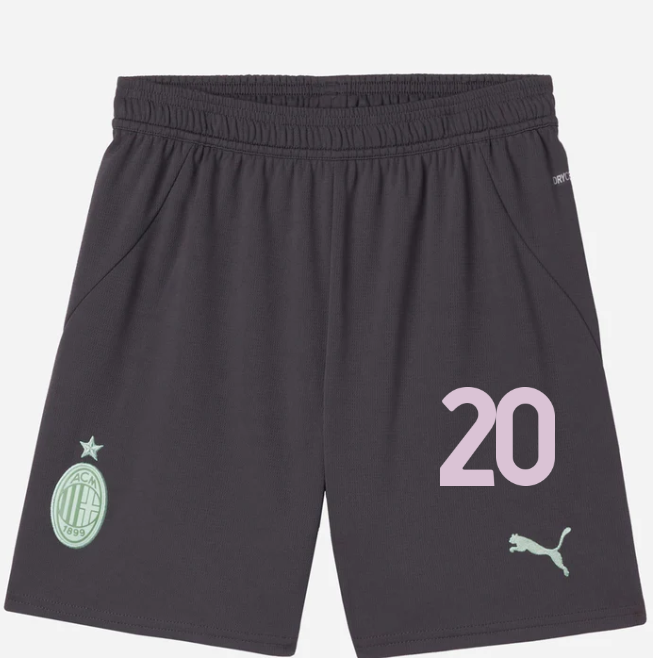 milan third 202425 kids shorts – 20 alejandro jimenez Collection | AC Milan Kits Collection | AC Milan Kits