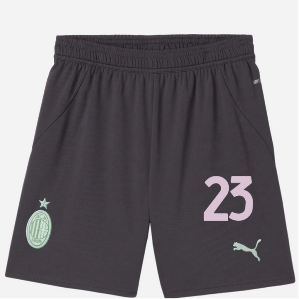 milan third 202425 kids shorts – 23 fikayo tomori Collection | AC Milan Kits Collection | AC Milan Kits