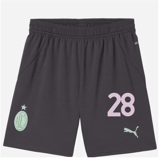 milan third 202425 kids shorts – 28 malick thiaw Collection | AC Milan Kits Collection | AC Milan Kits