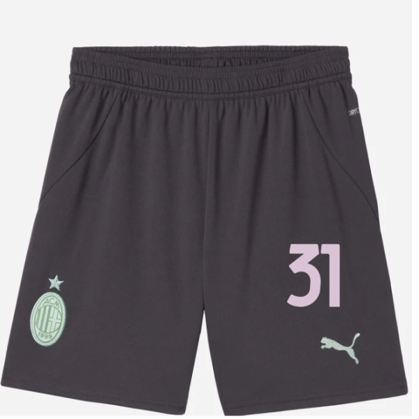 milan third 202425 kids shorts – 31 strahinja pavlović Collection | AC Milan Kits Collection | AC Milan Kits