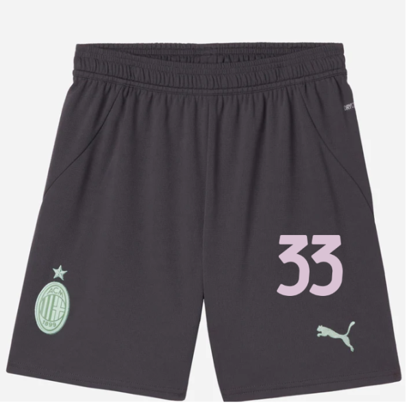 milan third 202425 kids shorts – 33 davide bartesaghi Collection | AC Milan Kits Collection | AC Milan Kits