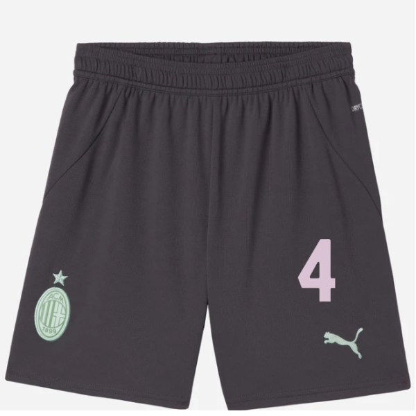milan third 202425 kids shorts – 4 ismaël bennacer Collection | AC Milan Kits Collection | AC Milan Kits