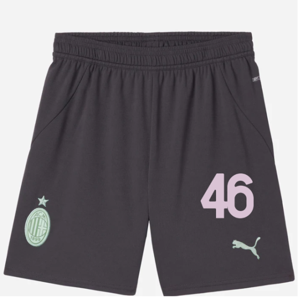 milan third 202425 kids shorts – 46 matteo gabbia Collection | AC Milan Kits Collection | AC Milan Kits