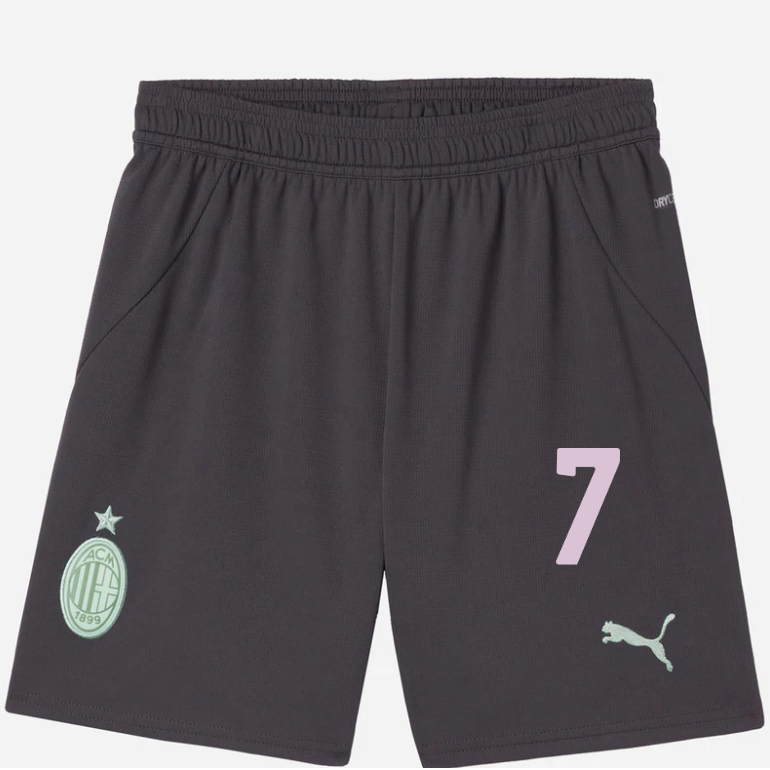 milan third 202425 kids shorts – 7 santiago gimenez Collection | AC Milan Kits Collection | AC Milan Kits