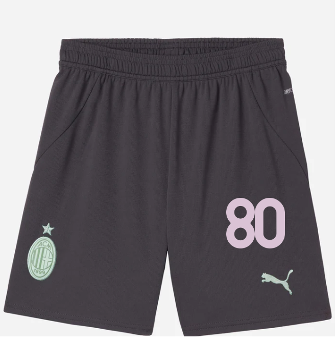 milan third 202425 kids shorts – 80 yunus musah Collection | AC Milan Kits Collection | AC Milan Kits