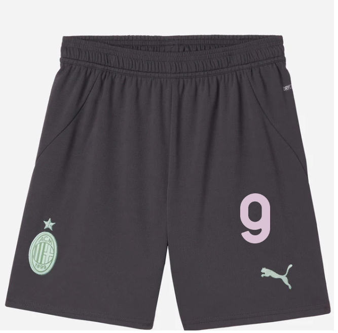 milan third 202425 kids shorts – 9 luka jović Collection | AC Milan Kits Collection | AC Milan Kits