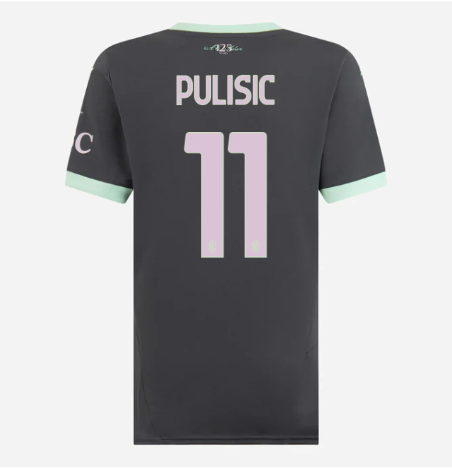 milan third 202425 woman jersey – 11 christian pulisic Collection | AC Milan Kits Collection | AC Milan Kits