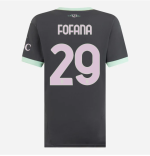milan third 202425 woman jersey – 29 youssouf fofana Collection | AC Milan Kits Collection | AC Milan Kits