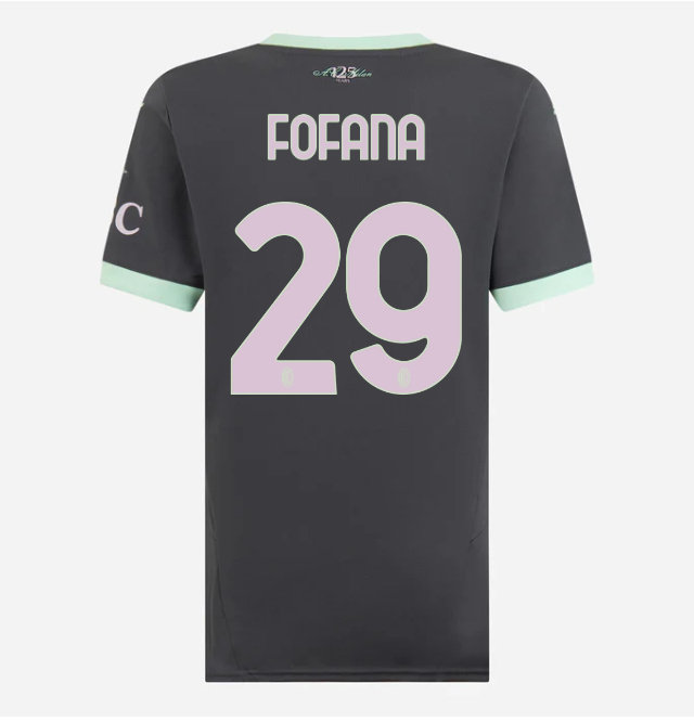 milan third 202425 woman jersey – 29 youssouf fofana Collection | AC Milan Kits Collection | AC Milan Kits
