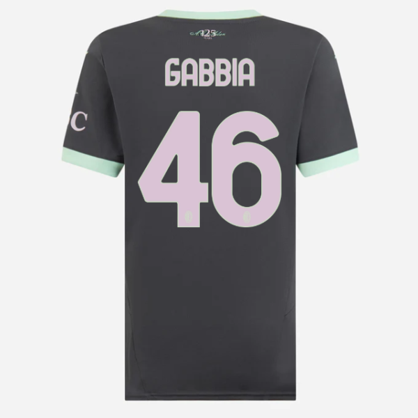 milan third 202425 woman jersey – 46 matteo gabbia Collection | AC Milan Kits Collection | AC Milan Kits