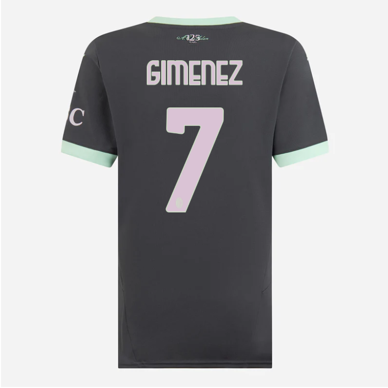 milan third 202425 woman jersey – 7 santiago gimenez Collection | AC Milan Kits Collection | AC Milan Kits