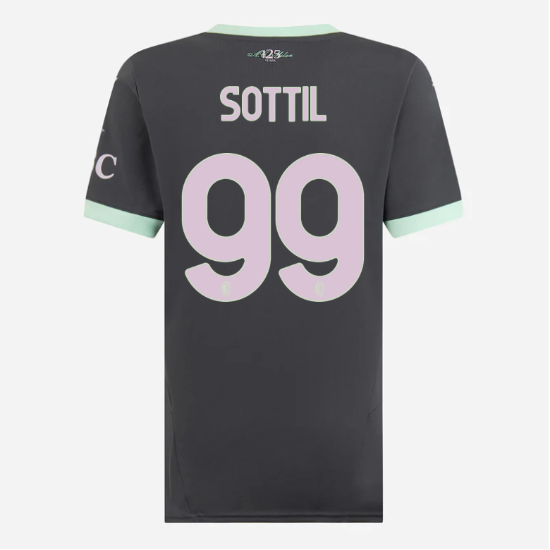 milan third 202425 woman jersey – 99 riccardo sottil Collection | AC Milan Kits Collection | AC Milan Kits