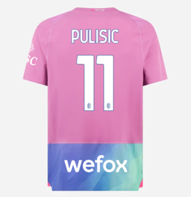milan third authentic 202324 jersey – 11 christian pulisic Collection | AC Milan Kits Collection | AC Milan Kits