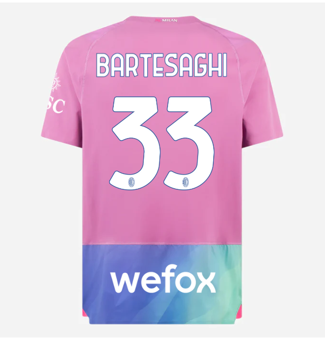 milan third authentic 202324 jersey – 33 davide bartesaghi Collection | AC Milan Kits Collection | AC Milan Kits