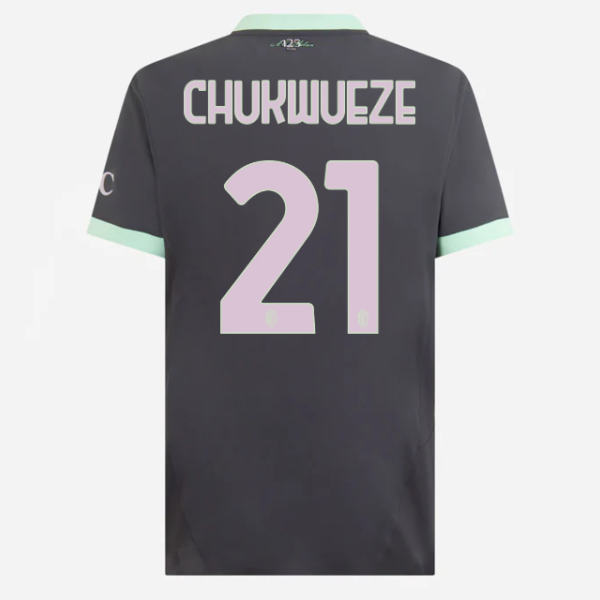 milan third authentic 202425 jersey – 21 samuel chukwueze Collection | AC Milan Kits Collection | AC Milan Kits