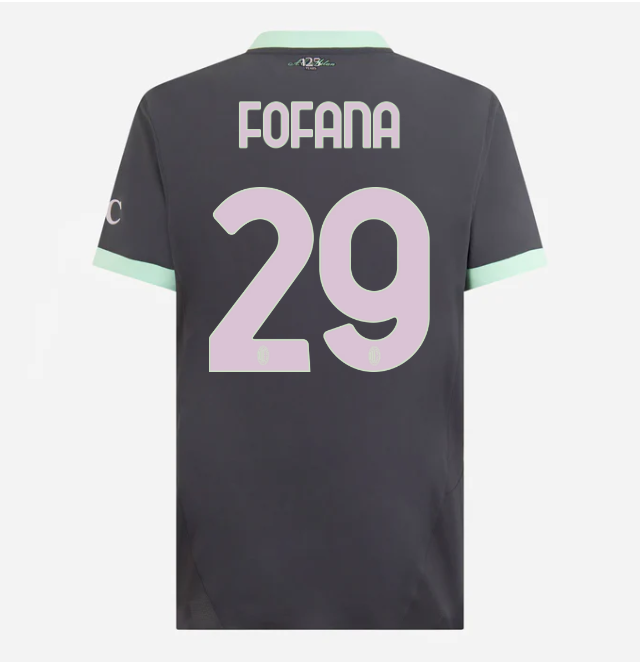 milan third authentic 202425 jersey – 29 youssouf fofana Collection | AC Milan Kits Collection | AC Milan Kits