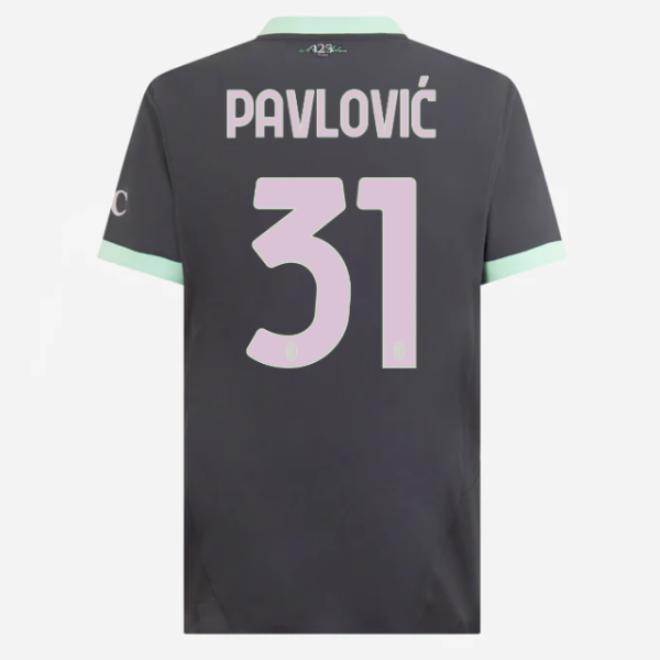 milan third authentic 202425 jersey – 31 strahinja pavlović Collection | AC Milan Kits Collection | AC Milan Kits