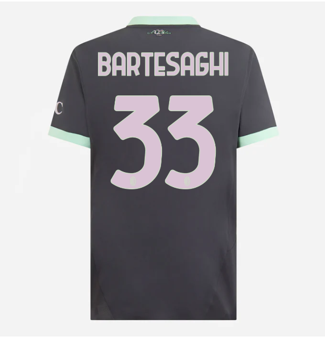 milan third authentic 202425 jersey – 33 davide bartesaghi Collection | AC Milan Kits Collection | AC Milan Kits
