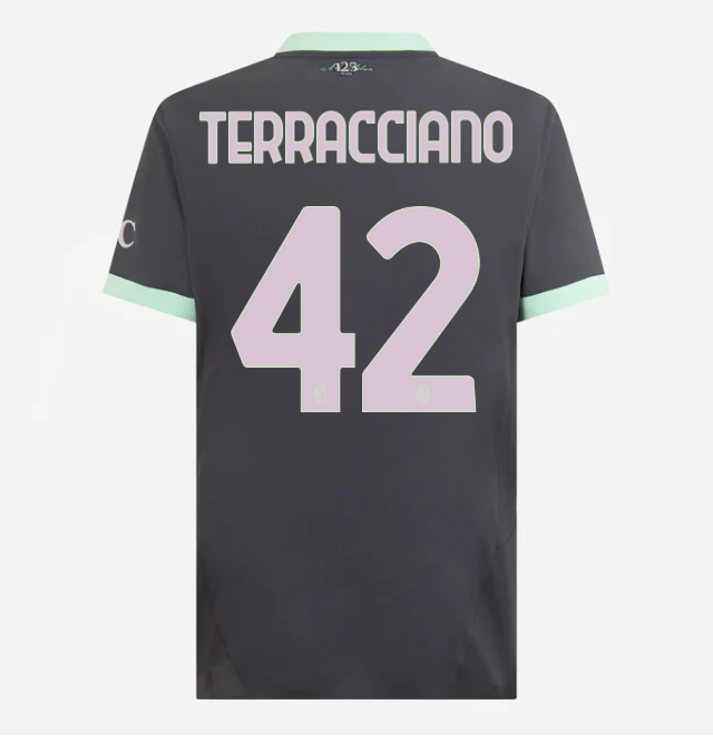 milan third authentic 202425 jersey – 42 filippo terracciano Collection | AC Milan Kits Collection | AC Milan Kits