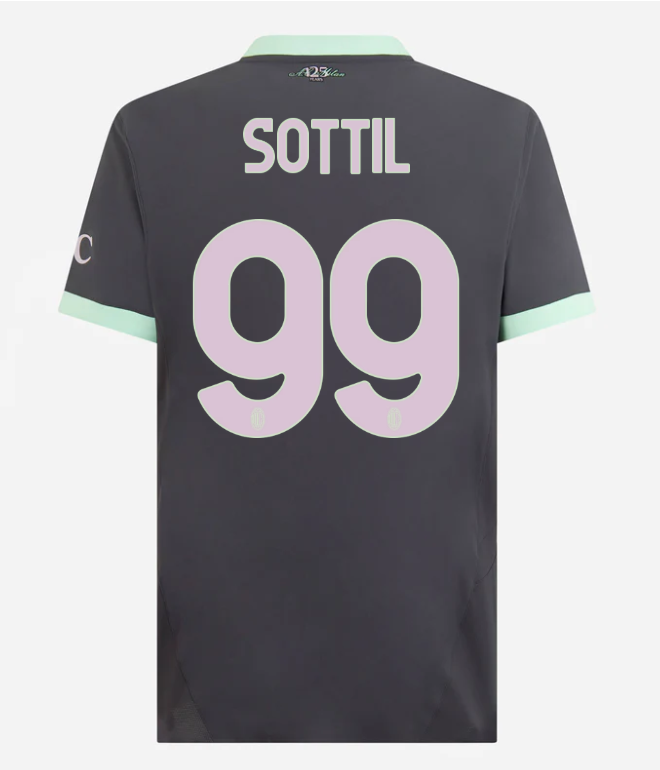milan third authentic 202425 jersey – 99 riccardo sottil Collection | AC Milan Kits Collection | AC Milan Kits