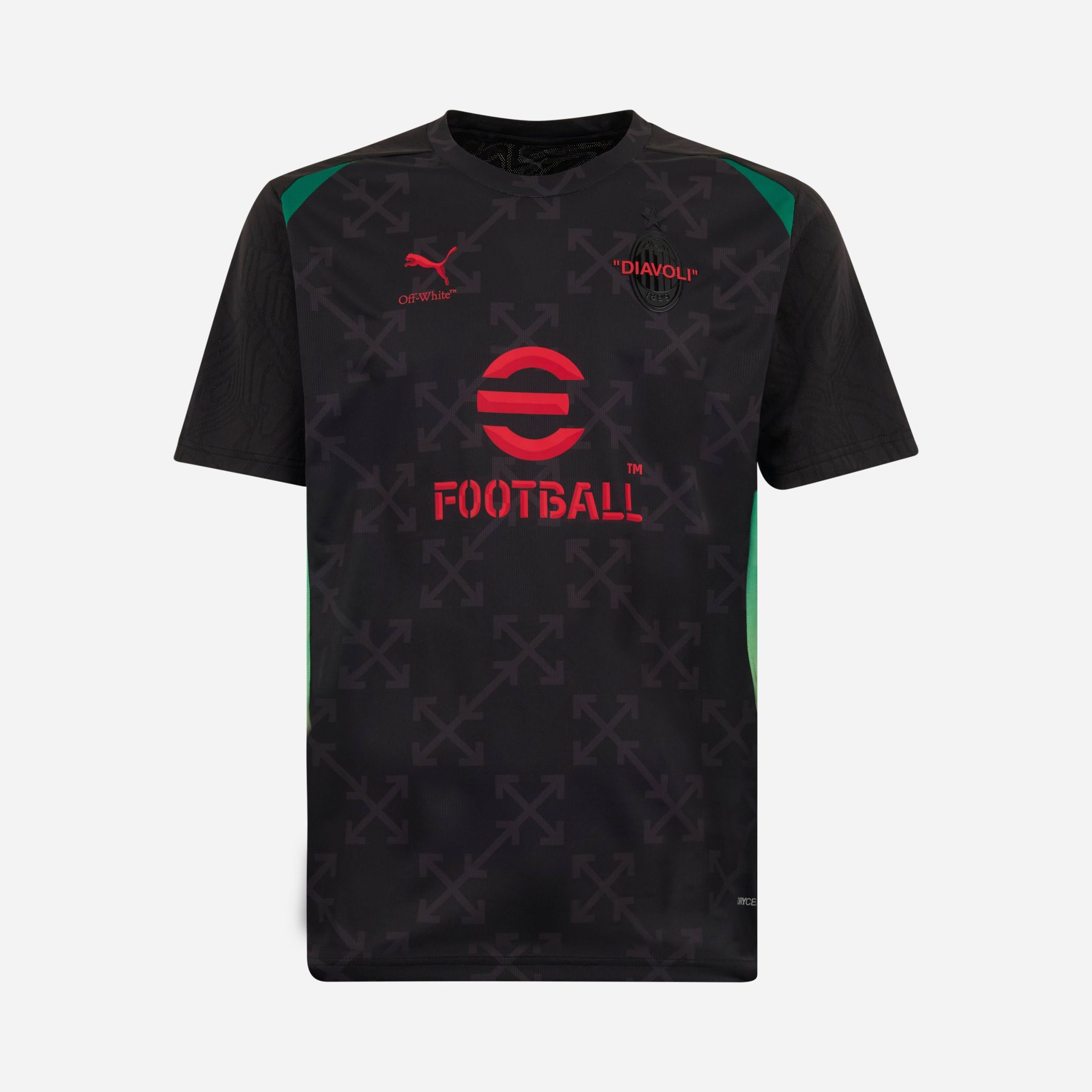 pre-match t-shirt puma x ac milan x off-white 202425 with custom printing Collection | AC Milan Kits Collection | AC Milan Kits