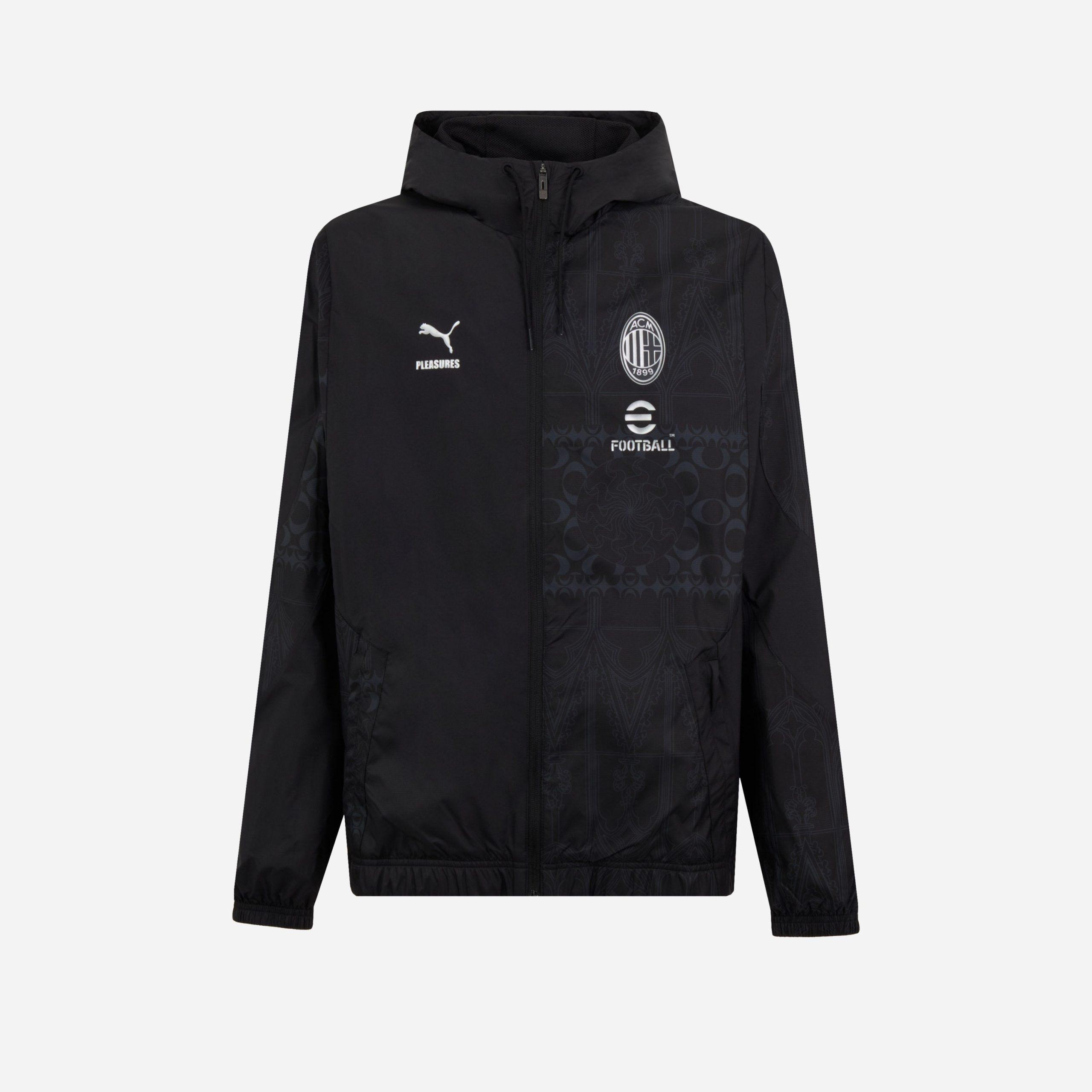 prematch jacket with zipper ac milan x pleasures 202324 Collection | AC Milan Kits Collection | AC Milan Kits