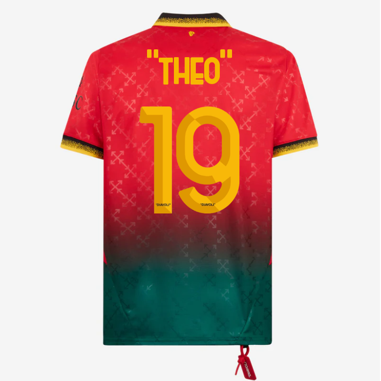 red jersey puma x ac milan x off-white 202425 – 19 theo hernández Collection | AC Milan Kits Collection | AC Milan Kits