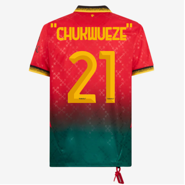 red jersey puma x ac milan x off-white 202425 – 21 samuel chukwueze Collection | AC Milan Kits Collection | AC Milan Kits