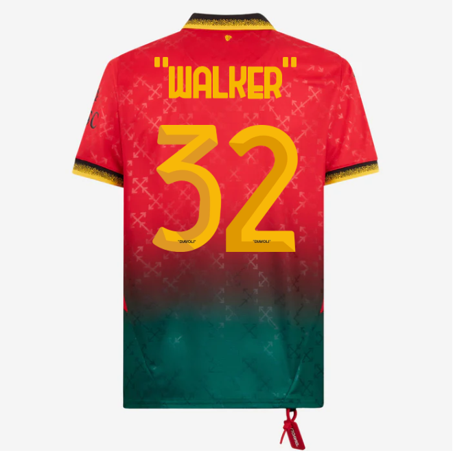red jersey puma x ac milan x off-white 202425 – 32 kyle walker Collection | AC Milan Kits Collection | AC Milan Kits