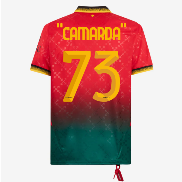 red jersey puma x ac milan x off-white 202425 – 73 francesco camarda Collection | AC Milan Kits Collection | AC Milan Kits
