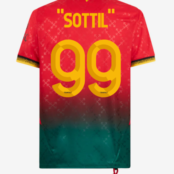 red jersey puma x ac milan x off-white 202425 – 99 riccardo sottil Collection | AC Milan Kits Collection | AC Milan Kits