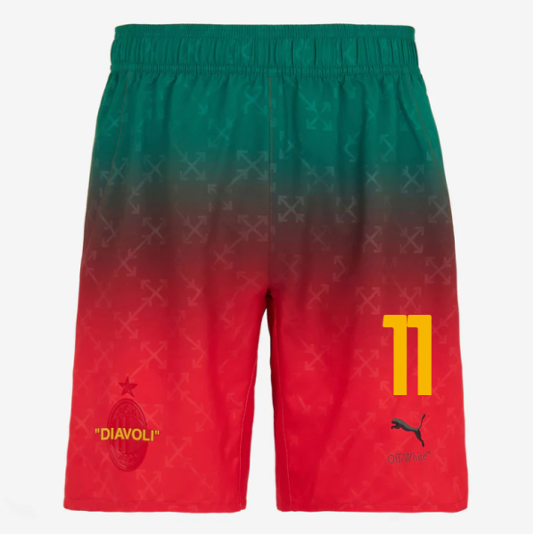 red shorts puma x ac milan x off-white 202425 – 11 christian pulisic Collection | AC Milan Kits Collection | AC Milan Kits