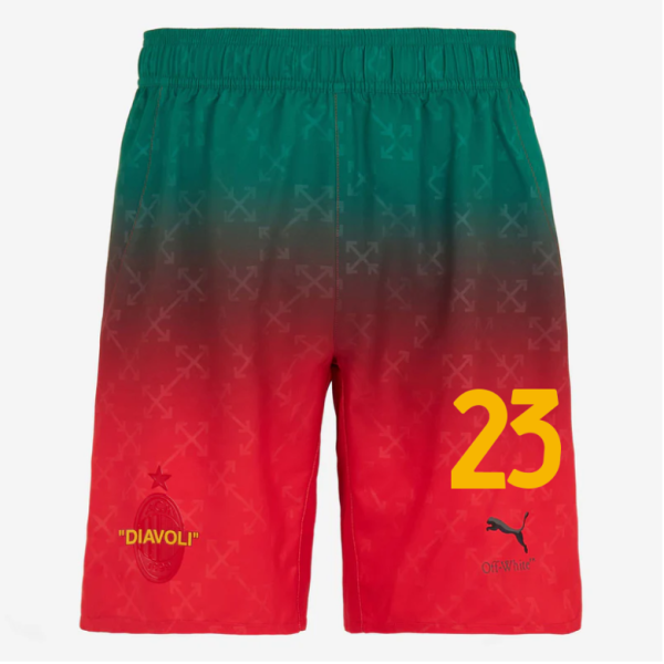 red shorts puma x ac milan x off-white 202425 – 23 fikayo tomori Collection | AC Milan Kits Collection | AC Milan Kits