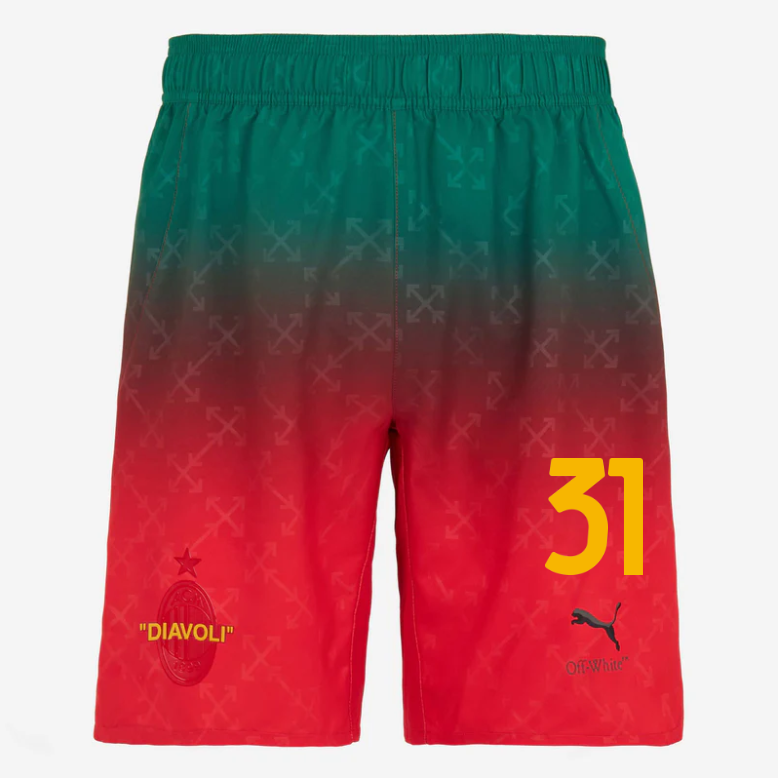 red shorts puma x ac milan x off-white 202425 – 31 strahinja pavlović Collection | AC Milan Kits Collection | AC Milan Kits