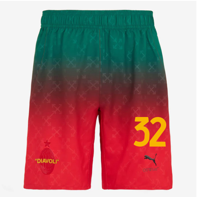 red shorts puma x ac milan x off-white 202425 – 32 kyle walker Collection | AC Milan Kits Collection | AC Milan Kits
