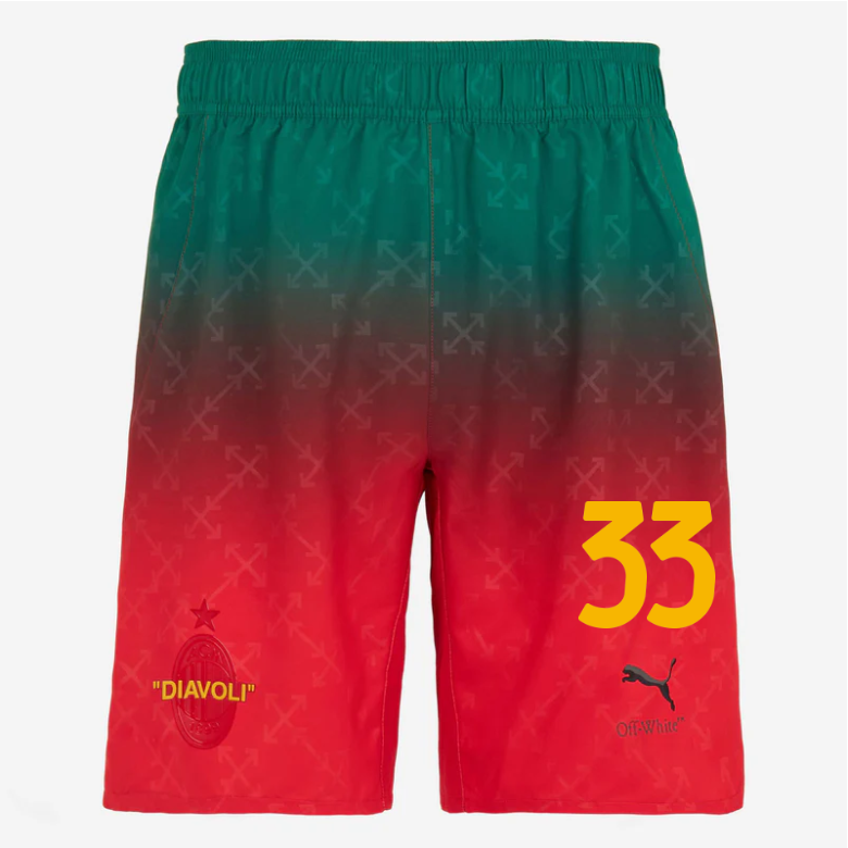 red shorts puma x ac milan x off-white 202425 – 33 davide bartesaghi Collection | AC Milan Kits Collection | AC Milan Kits