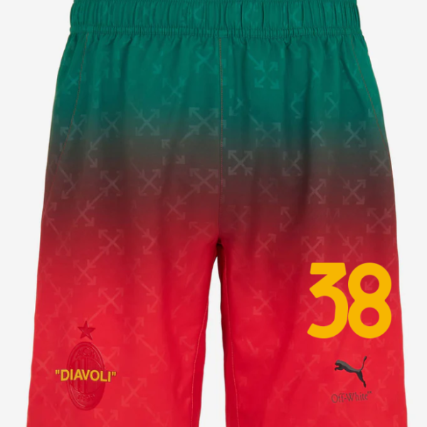 red shorts puma x ac milan x off-white 202425 – 38 warren bondo Collection | AC Milan Kits Collection | AC Milan Kits