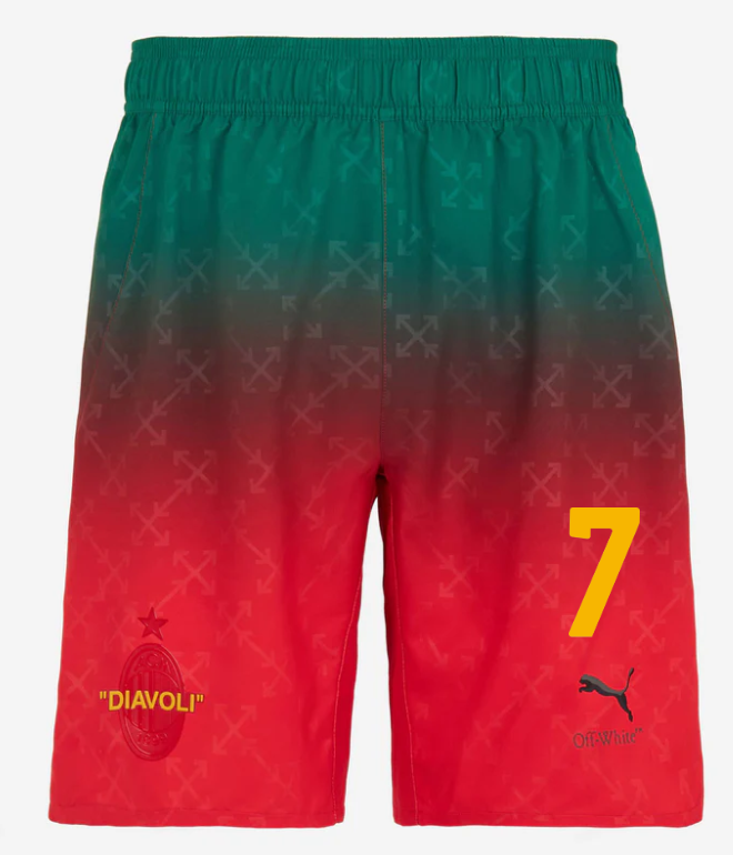 red shorts puma x ac milan x off-white 202425 – 7 santiago gimenez Collection | AC Milan Kits Collection | AC Milan Kits