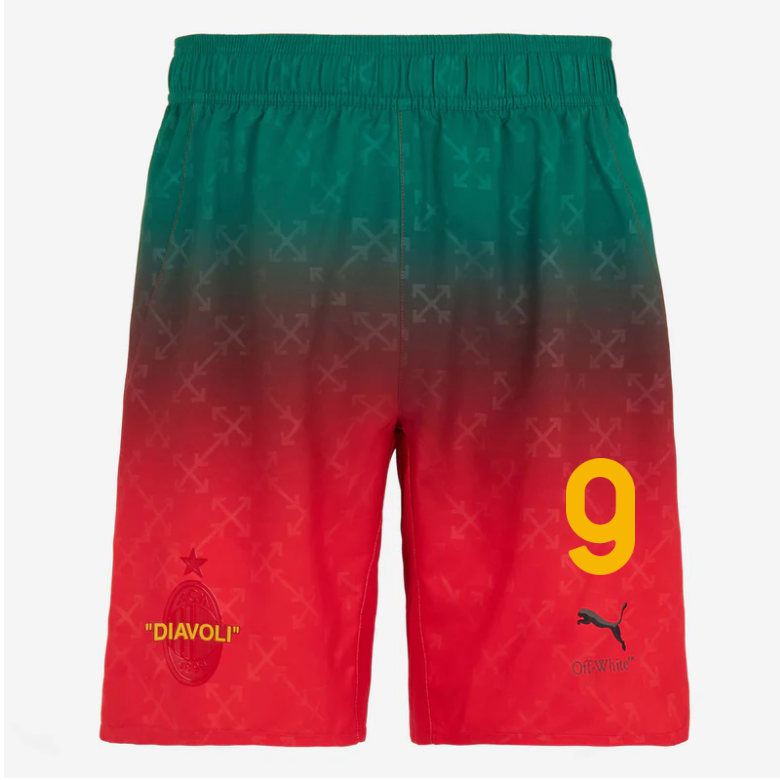 red shorts puma x ac milan x off-white 202425 – 9 luka jović Collection | AC Milan Kits Collection | AC Milan Kits