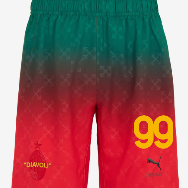 red shorts puma x ac milan x off-white 202425 – 99 riccardo sottil Collection | AC Milan Kits Collection | AC Milan Kits
