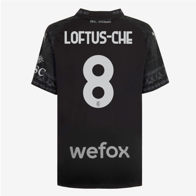 woman jersey ac milan x pleasures 202324 – 8 ruben loftus-cheek Collection | AC Milan Kits Collection | AC Milan Kits